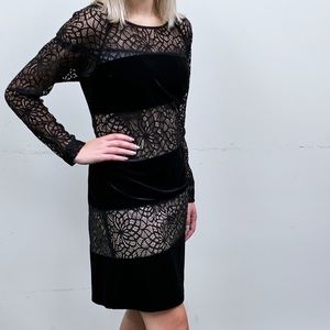 Antonio Melani🎗Lace & Velvet Panel Dress *EUC*